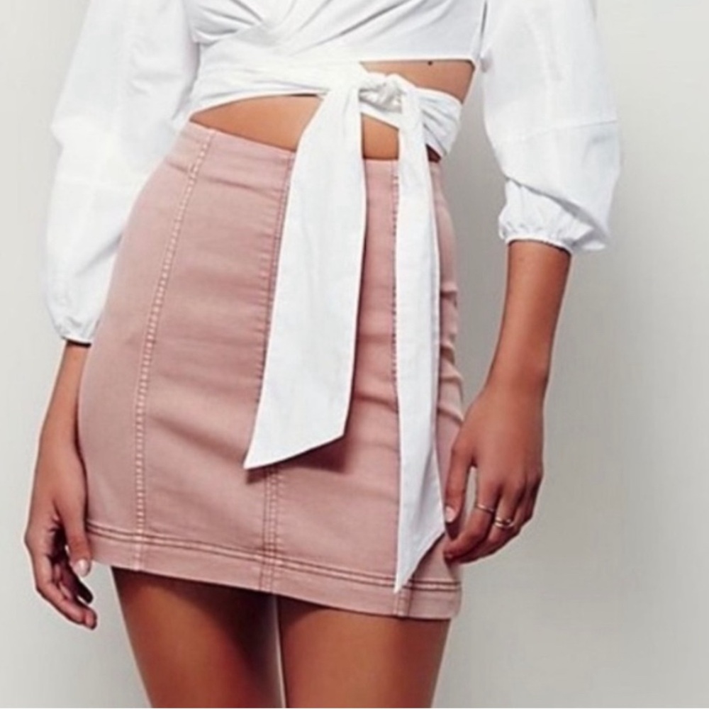 Free People Modern Femme Denim Mini Skirt in size 4